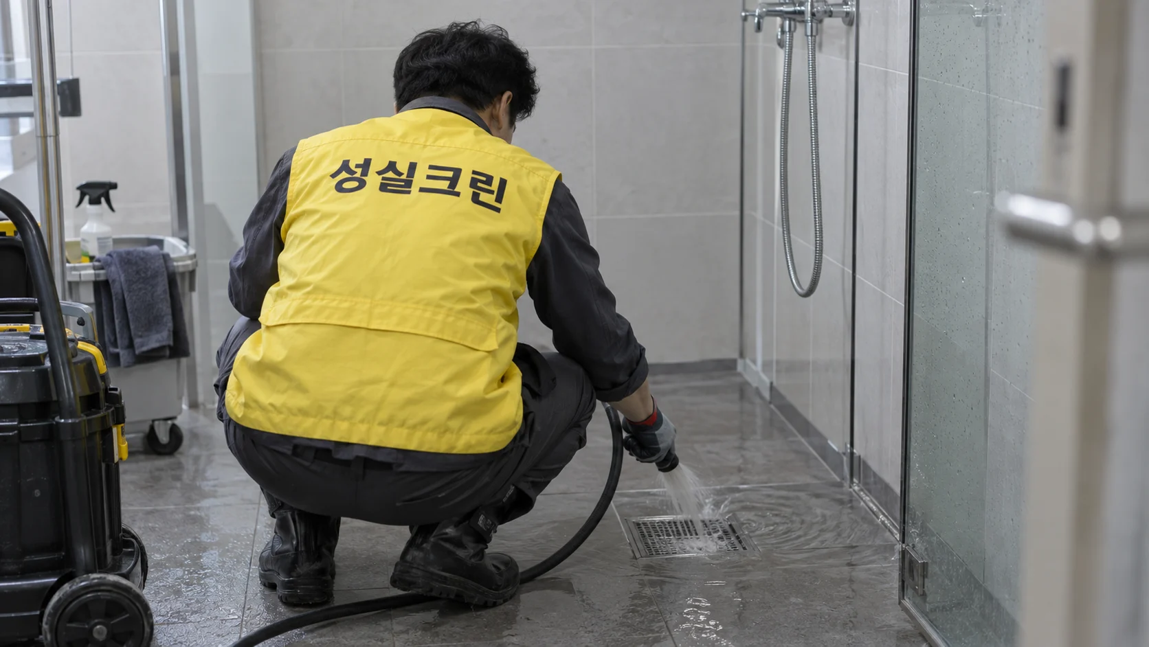 통수 시험과 악취 상태를 확인합니다