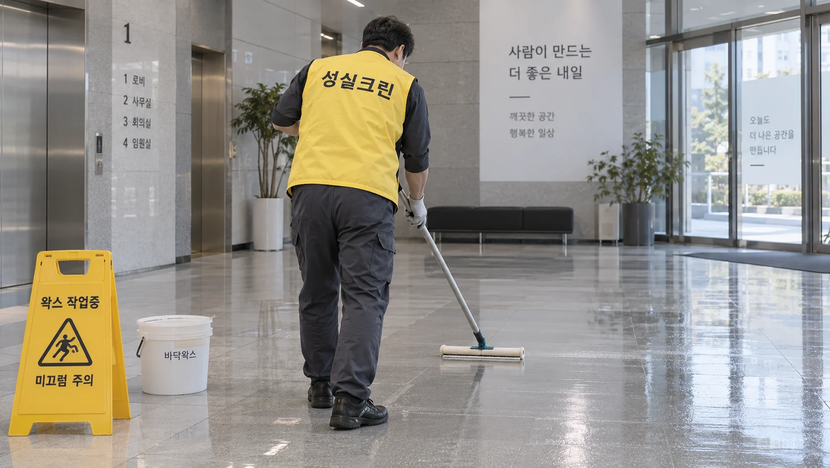 얇고 고르게 새 왁스를 도포합니다