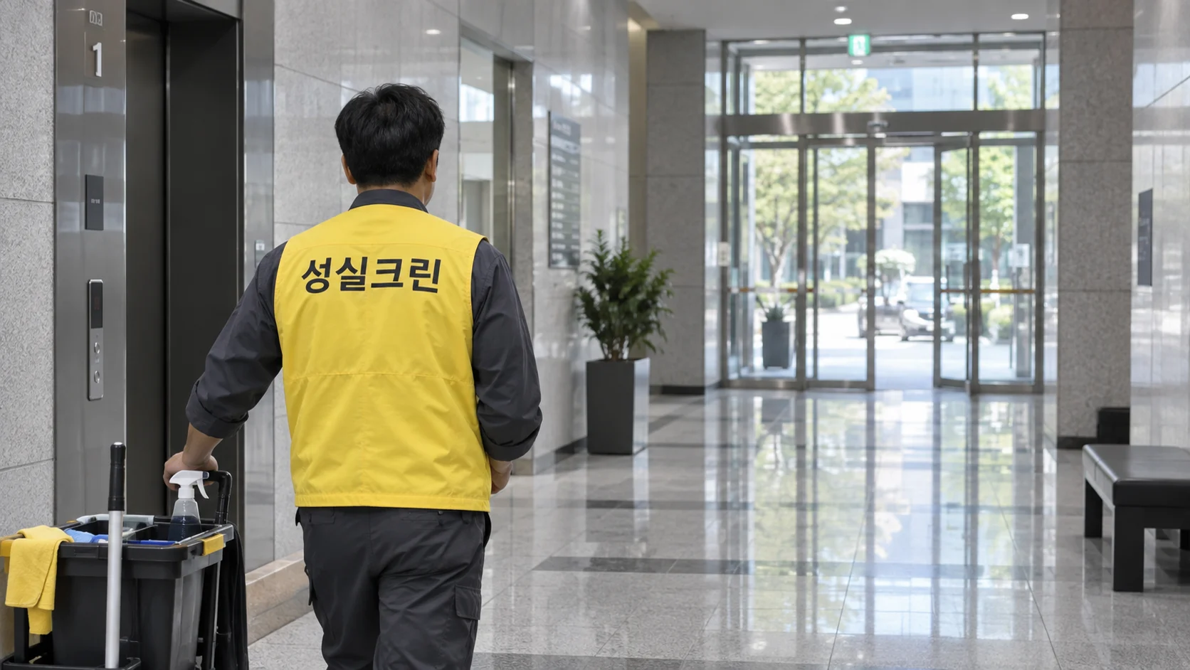 출입구와 공용 복도를 확인합니다