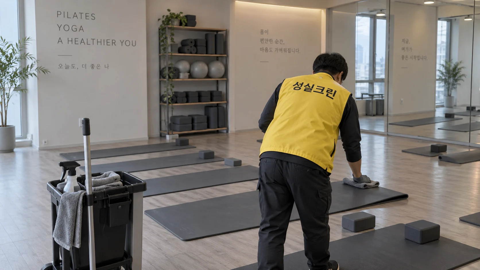필라테스·요가 매트 공간을 정돈합니다