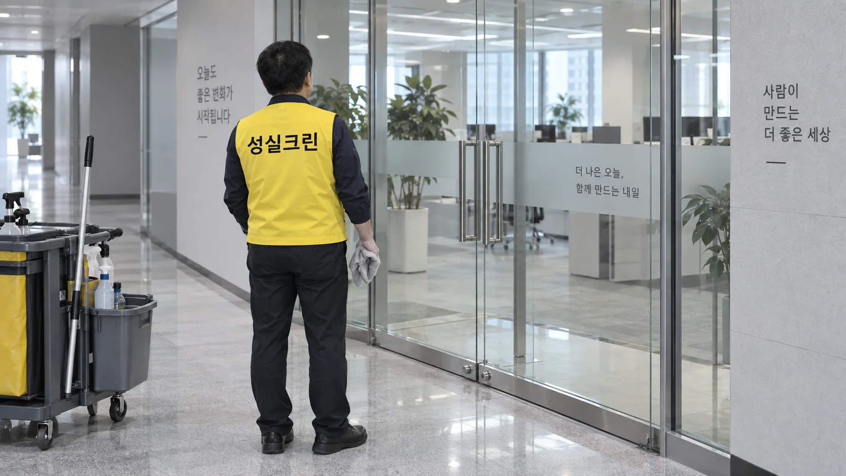 출입구와 공용부를 마지막으로 확인합니다