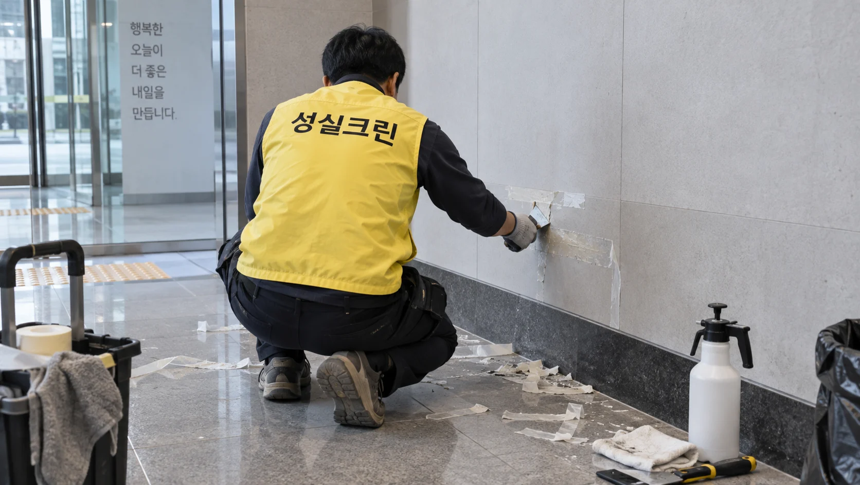 접착제와 테이프 자국을 제거합니다