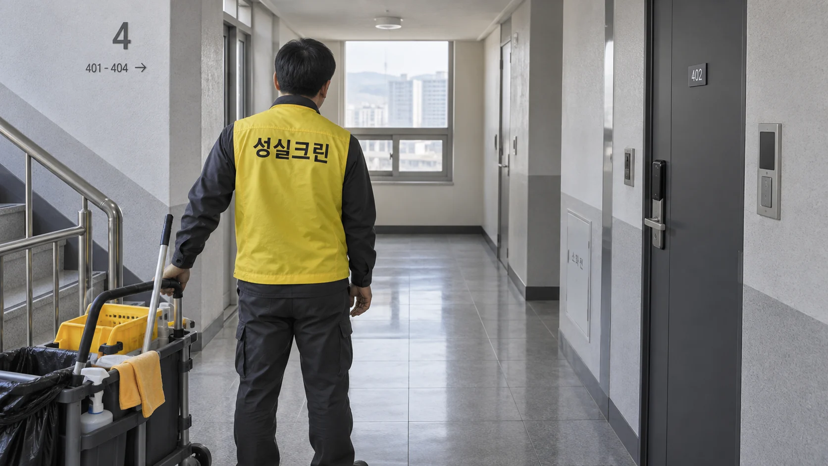 층별 복도와 참 공간을 확인합니다