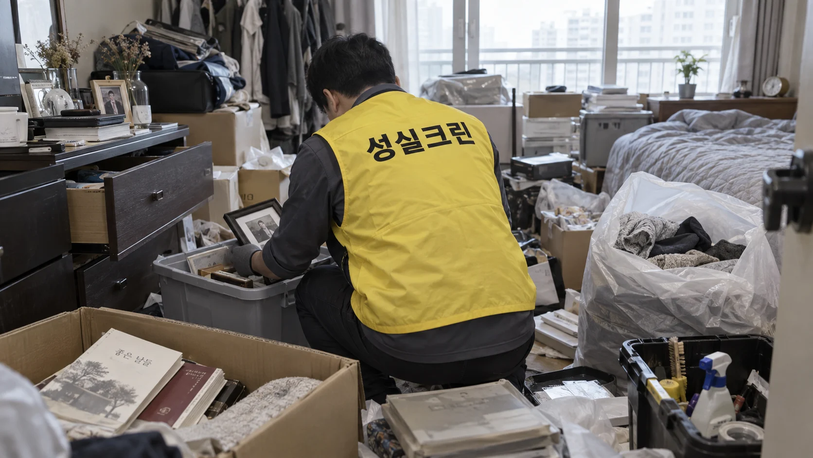 생활 폐기물을 종류별로 분류합니다