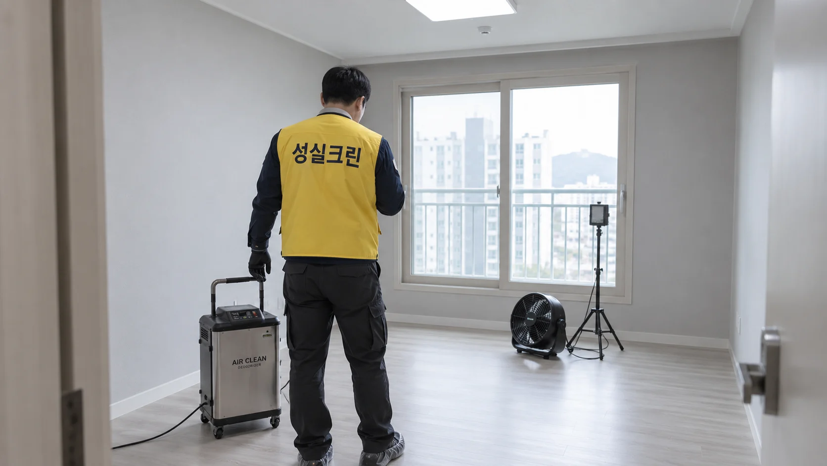 비워진 공간을 세척하고 탈취합니다